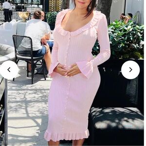 Elegant Pink Ruffle Dress